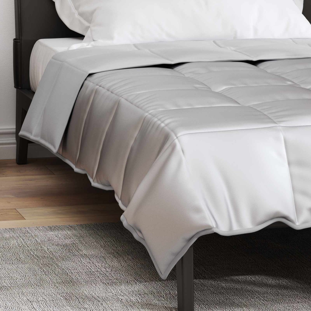 vidaXL Καλοκαιρινό Παπλωματοθήκη Ασημί 140 x 220 cm