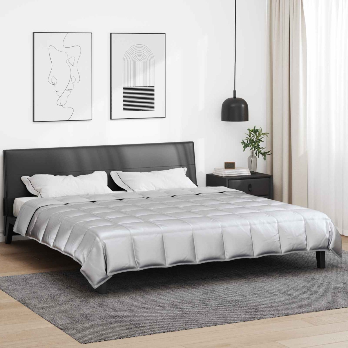 vidaXL Κουβέρτα ολόκληρου του χρόνου 220 x 240 cm 300 gsm Ασημί
