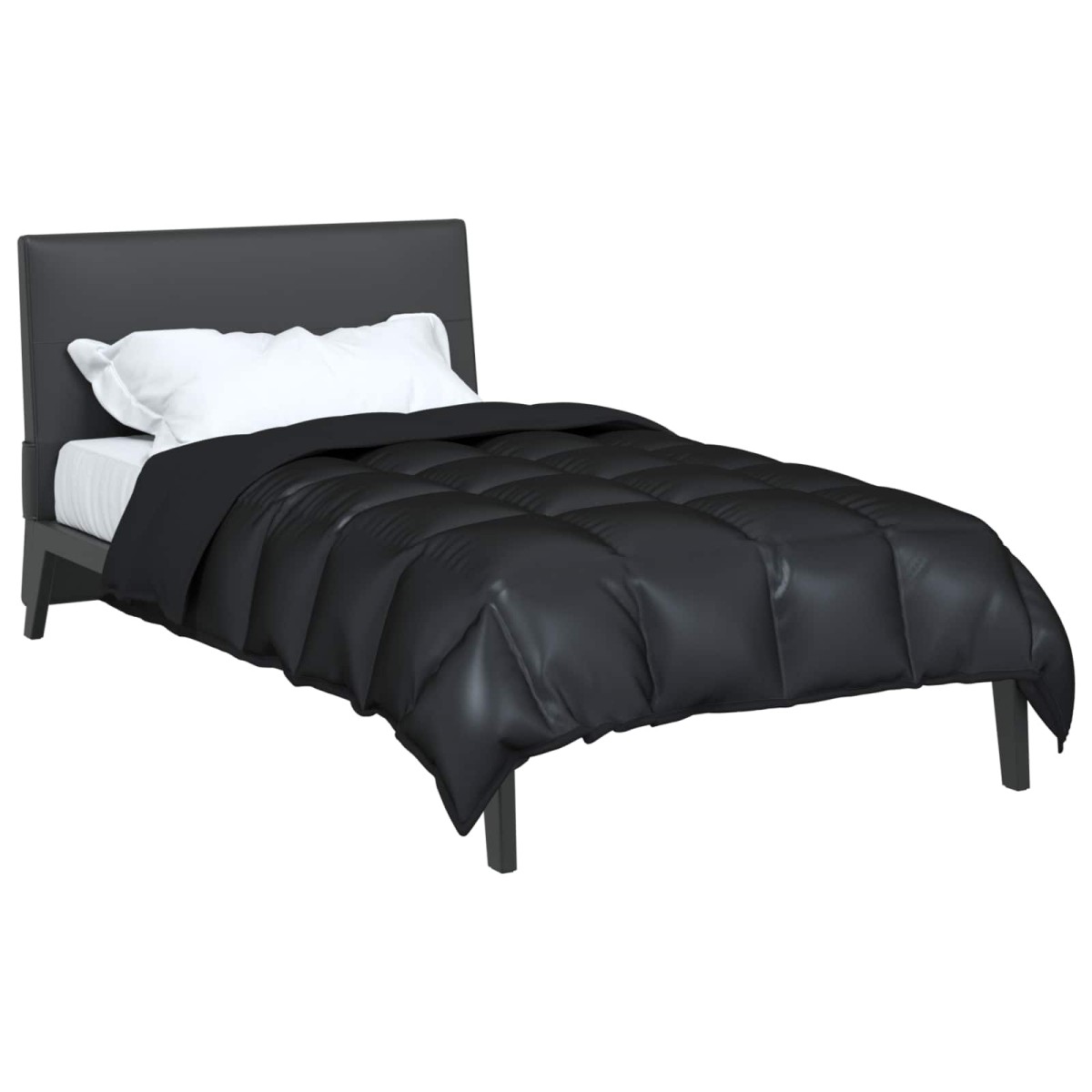 vidaXL Χειμερινό Παπλωματοθήκη 155 x 200 εκ. 450 gsm Μαύρο