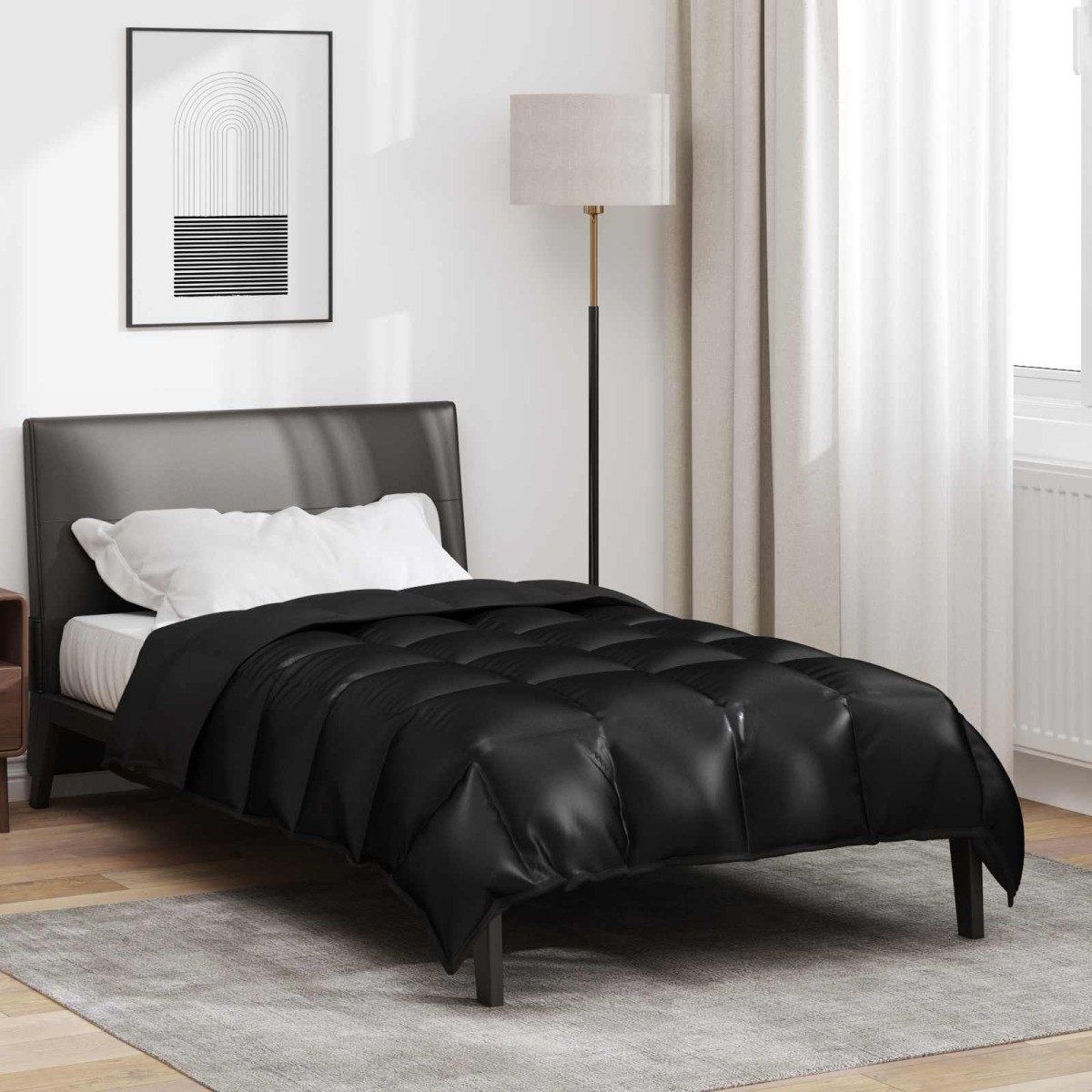 vidaXL Χειμερινό Παπλωματοθήκη 140 x 220 cm 450 gsm Μαύρο