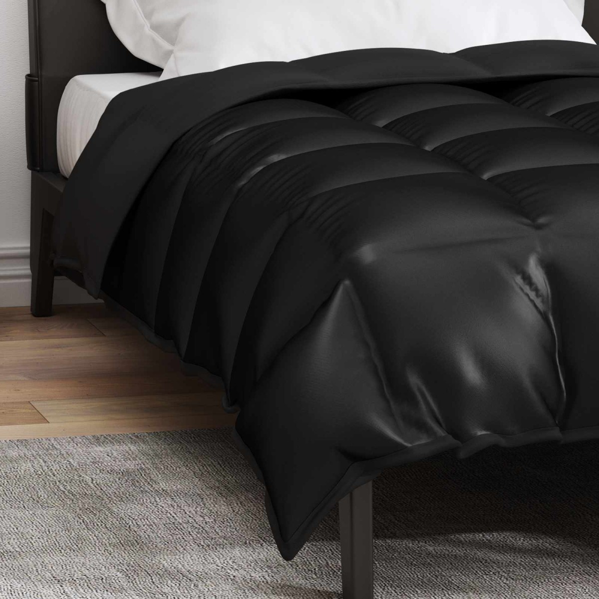vidaXL Χειμερινό Παπλωματοθήκη 140 x 220 cm 450 gsm Μαύρο