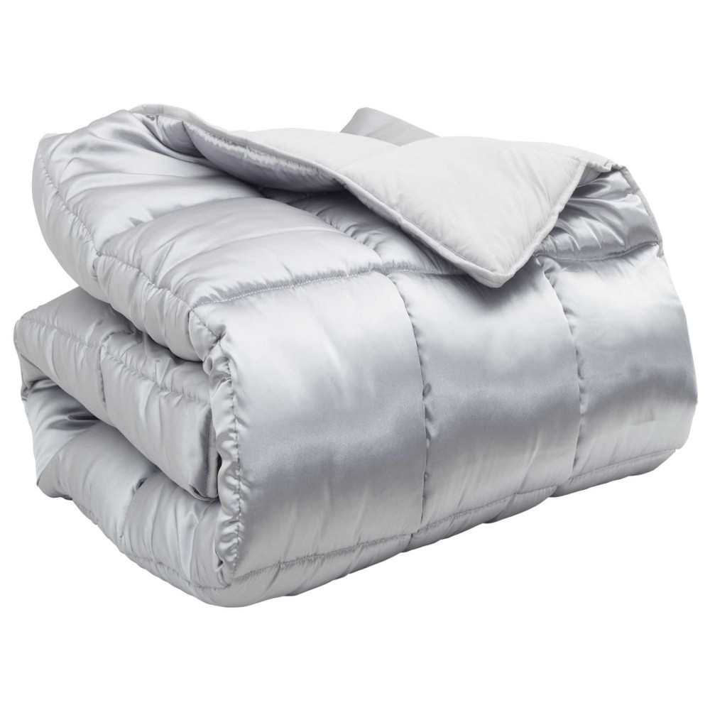 vidaXL Χειμερινό Παπλωματοθήκη 155 x 200 εκ. 450 gsm Ασημί