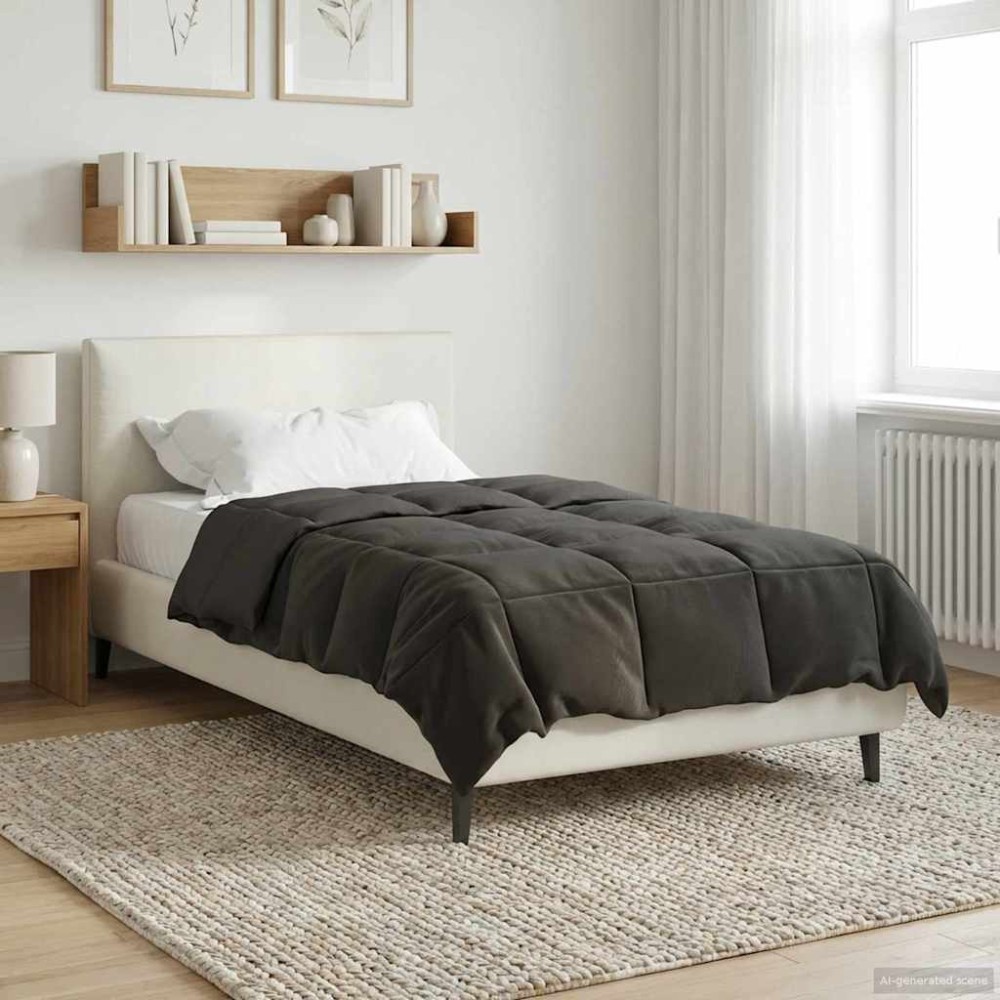 vidaXL Καλοκαιρινό Παπλωματοθήκη 155 x 220 cm Καλοκαίρι Ανθρακί