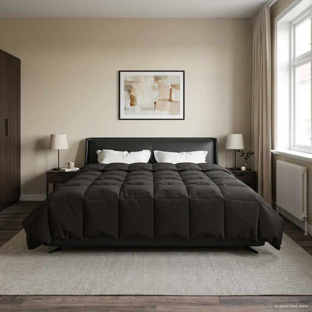vidaXL Καλοκαιρινό Παπλωματοθήκη 200 x 220 cm Καλοκαίρι Ανθρακί
