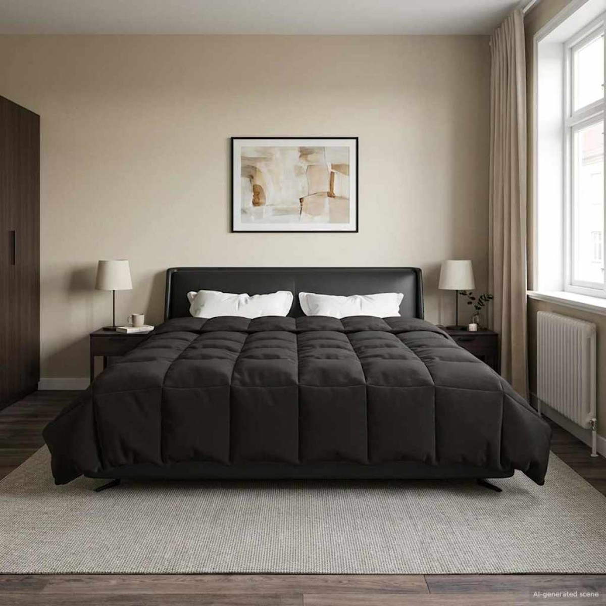 vidaXL Καλοκαιρινό Παπλωματοθήκη 200 x 220 cm Καλοκαίρι Ανθρακί