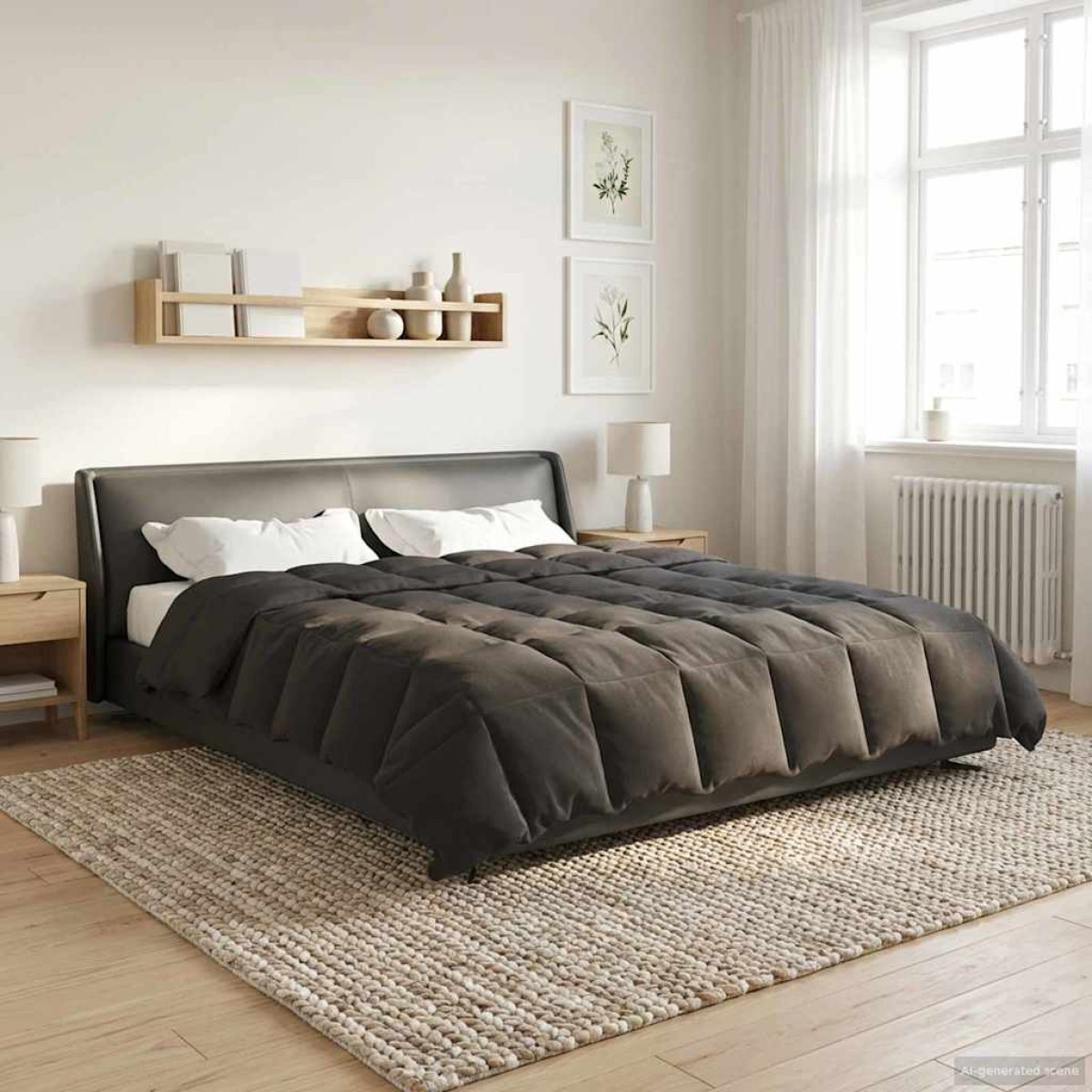 vidaXL Καλοκαιρινό Παπλωματοθήκη 200 x 220 cm Καλοκαίρι Ανθρακί