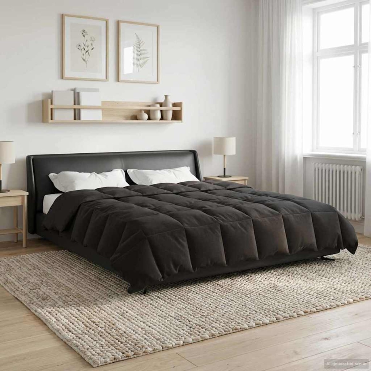 vidaXL Καλοκαιρινό Παπλωματοθήκη 220 x 260 cm Καλοκαίρι Ανθρακί
