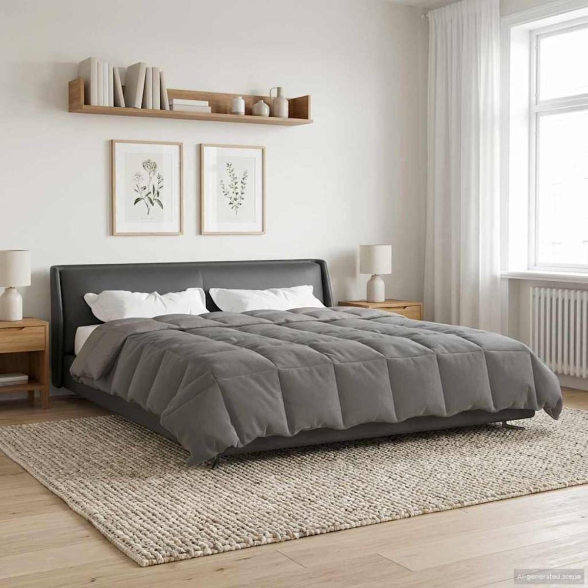 vidaXL Καλοκαιρινό Παπλωματοθήκη 200 x 240 cm Καλοκαίρι Ανοιχτό γκρι