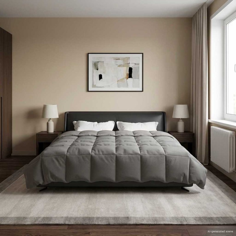vidaXL Καλοκαιρινό Παπλωματοθήκη 200 x 240 cm Καλοκαίρι Ανοιχτό γκρι