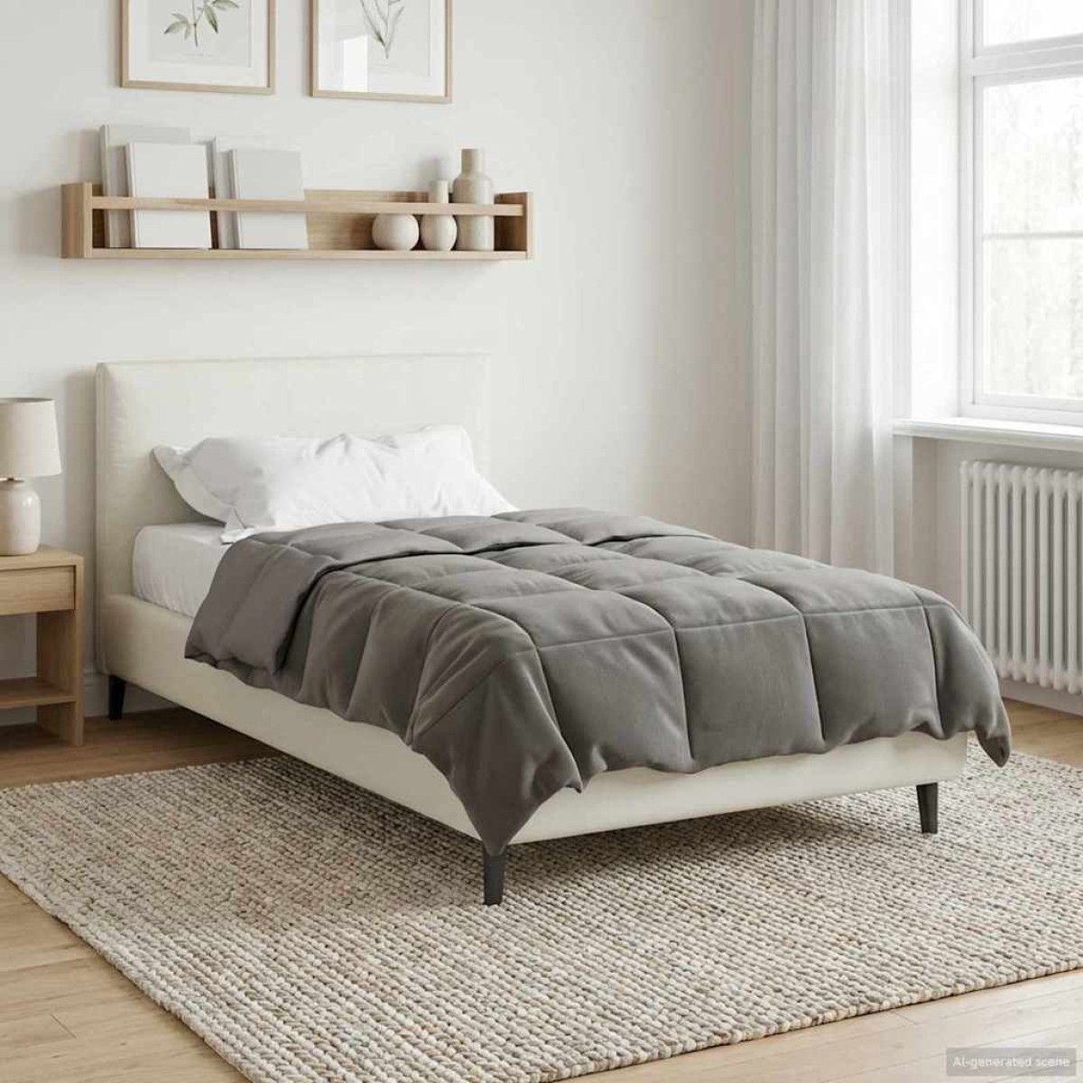 vidaXL Καλοκαιρινό Παπλωματοθήκη 155 x 220 cm Καλοκαίρι Ανοιχτό γκρι