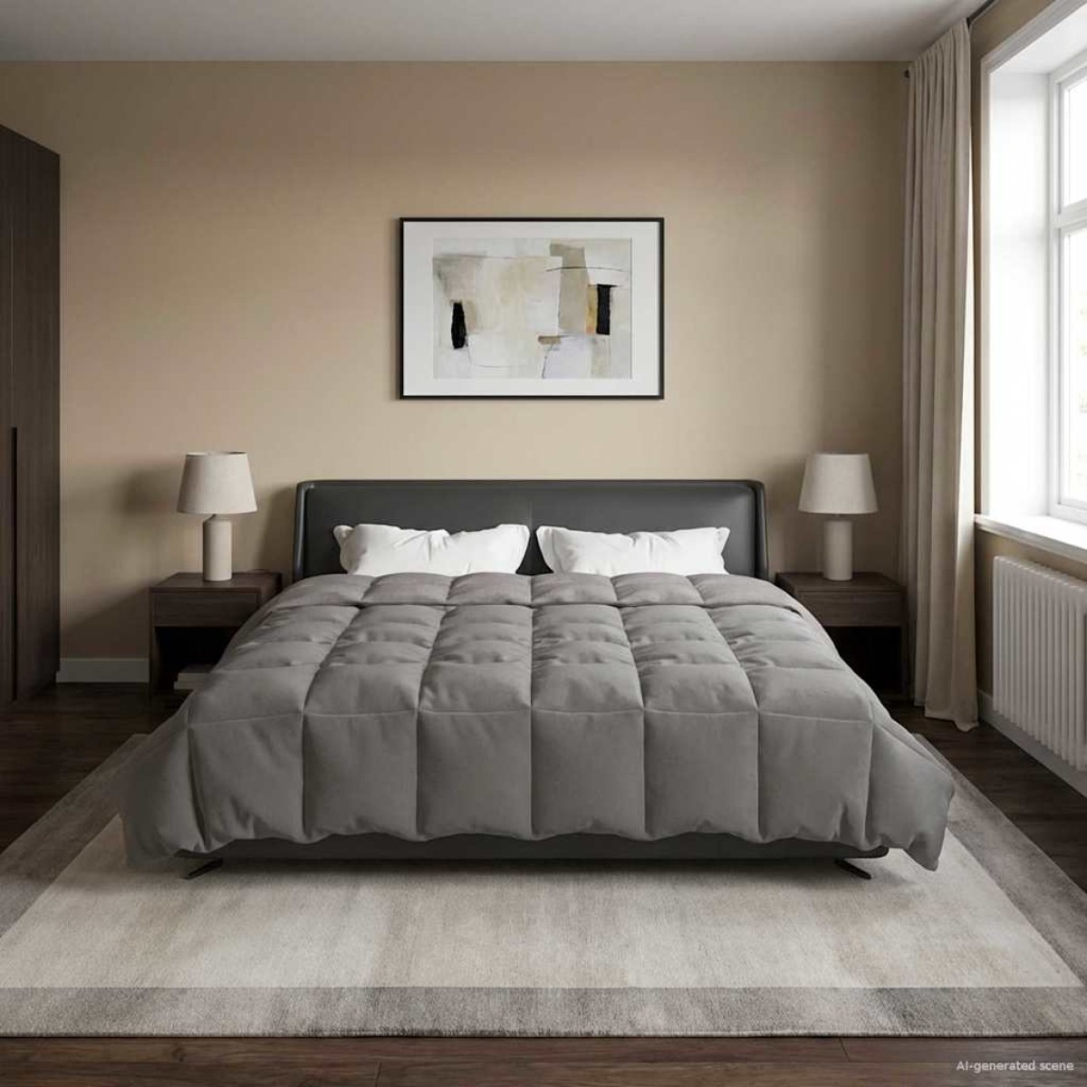 vidaXL Καλοκαιρινό Παπλωματοθήκη 220 x 240 cm Καλοκαίρι Ανοιχτό γκρι