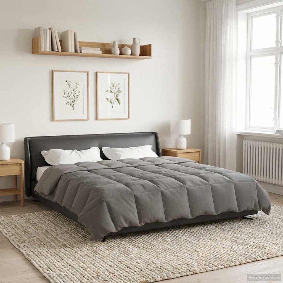 vidaXL Καλοκαιρινό Παπλωματοθήκη 220 x 240 cm Καλοκαίρι Ανοιχτό γκρι