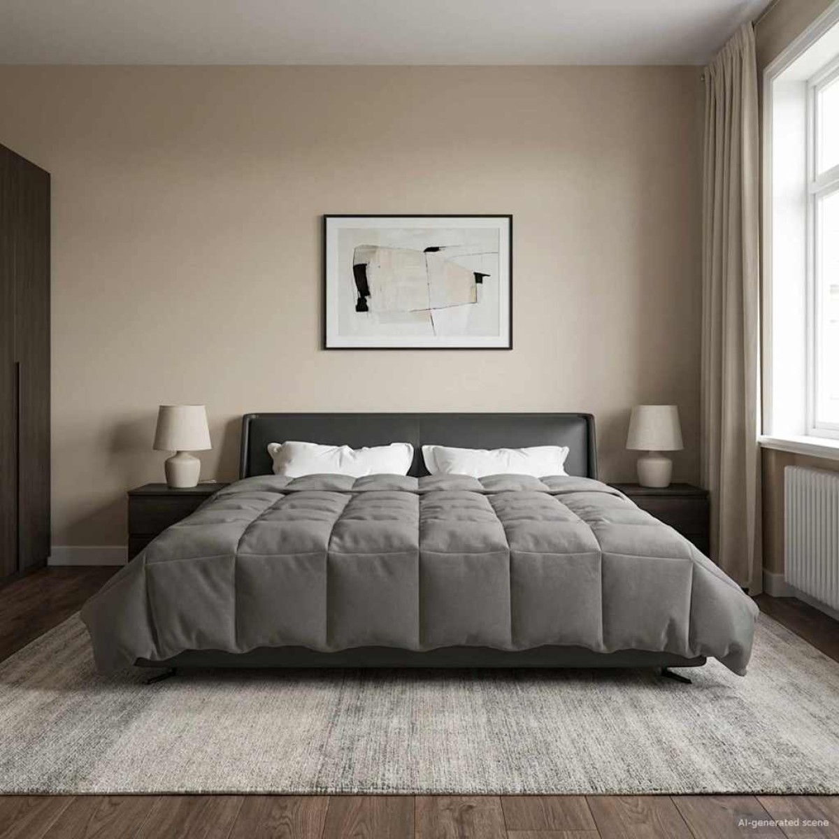 vidaXL Καλοκαιρινό Παπλωματοθήκη 220 x 260 cm Καλοκαίρι Ανοιχτό γκρι