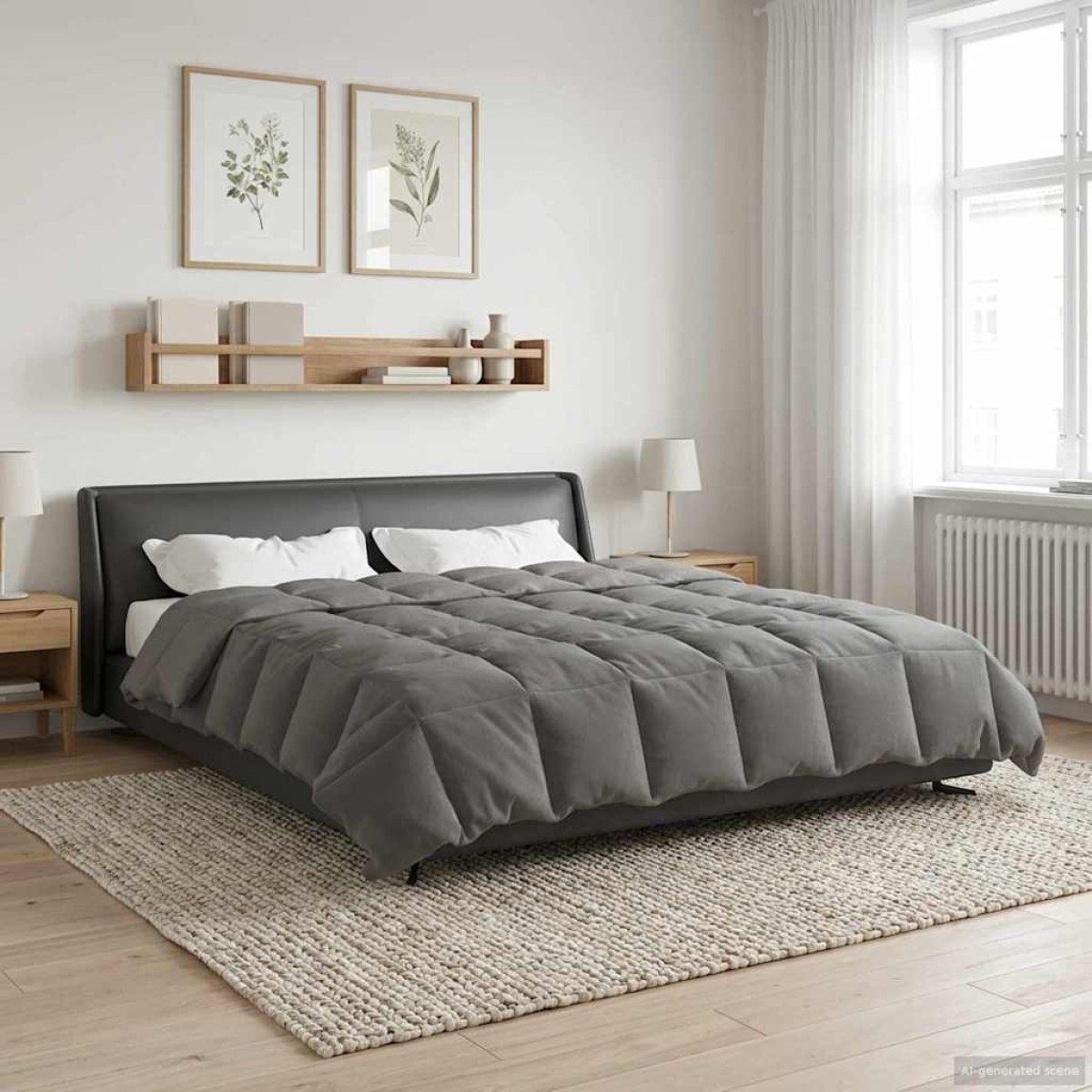 vidaXL Καλοκαιρινό Παπλωματοθήκη 240 x 260 εκ. Καλοκαίρι Ανοιχτό γκρι