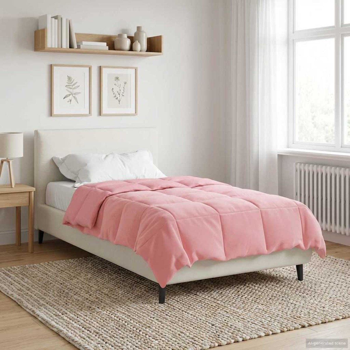 vidaXL Καλοκαιρινό Παπλωματοθήκη 140 x 200 cm Καλοκαίρι Ροζ