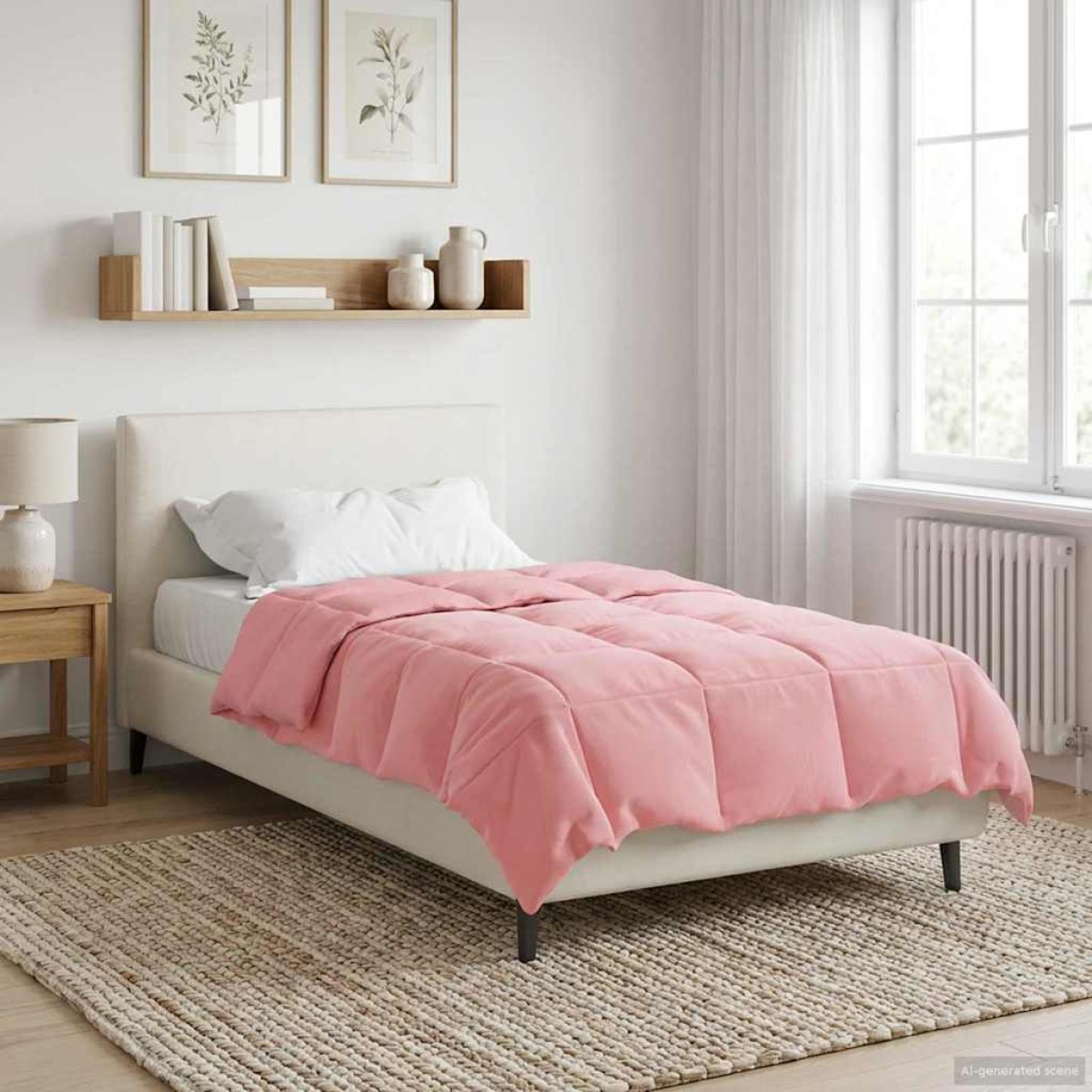 vidaXL Καλοκαιρινό Παπλωματοθήκη 155 x 200 εκ. Καλοκαίρι Ροζ