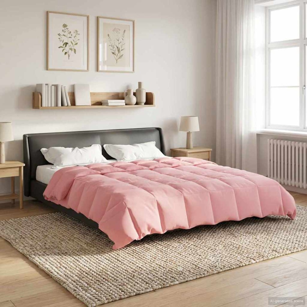vidaXL Καλοκαιρινό Παπλωματοθήκη 200 x 240 cm Καλοκαίρι Ροζ