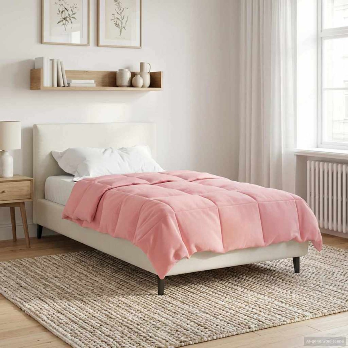 vidaXL Καλοκαιρινό Παπλωματοθήκη 135 x 220 εκ. Καλοκαίρι Ροζ