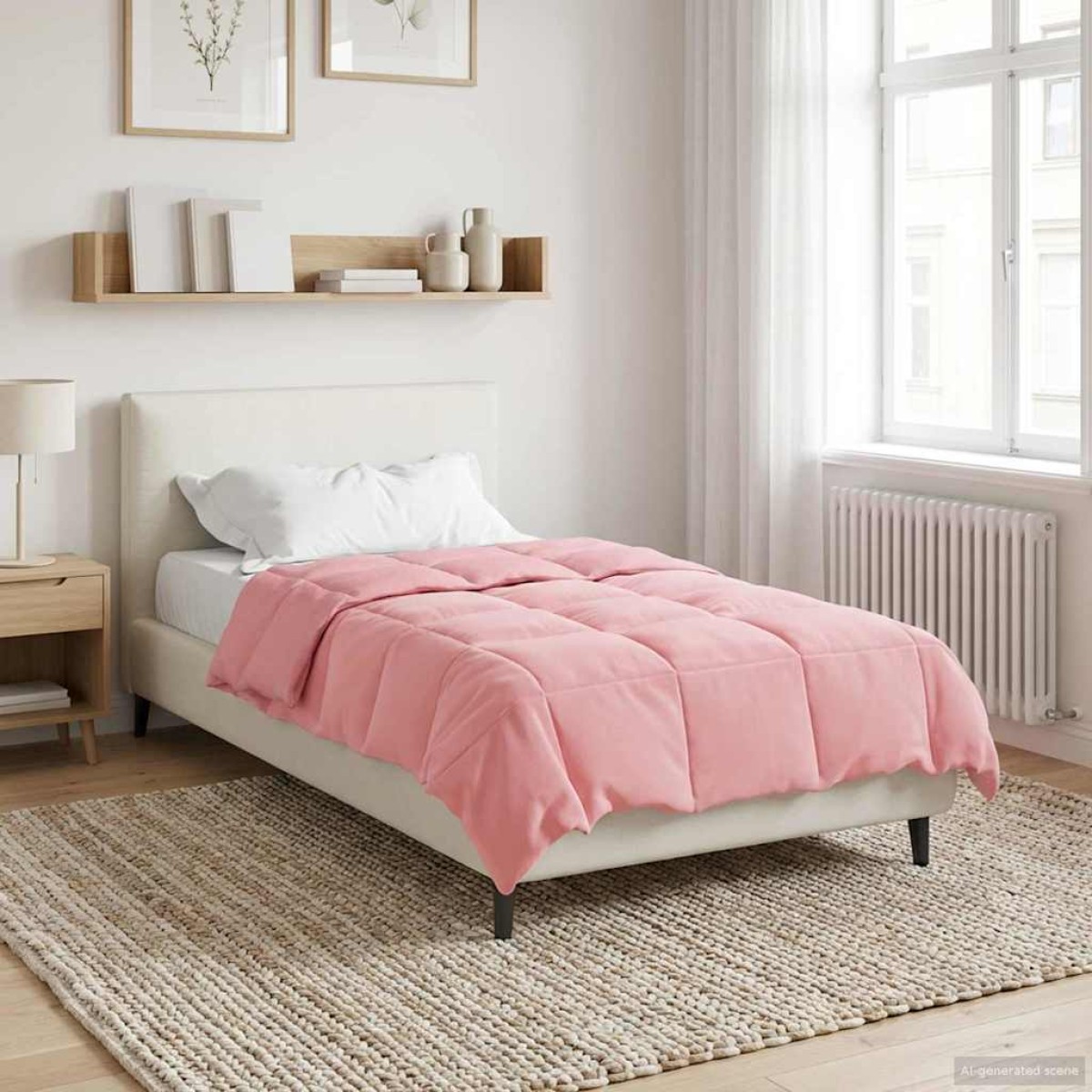 vidaXL Καλοκαιρινό Παπλωματοθήκη 140 x 220 cm Καλοκαίρι Ροζ