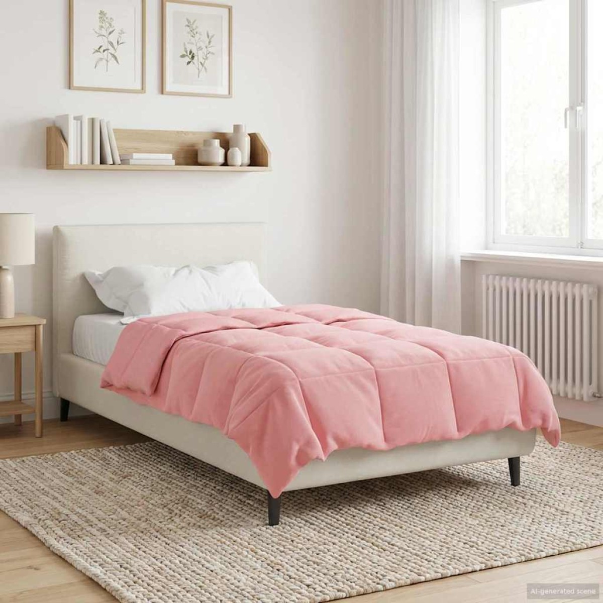 vidaXL Καλοκαιρινό Παπλωματοθήκη 155 x 220 cm Καλοκαίρι Ροζ