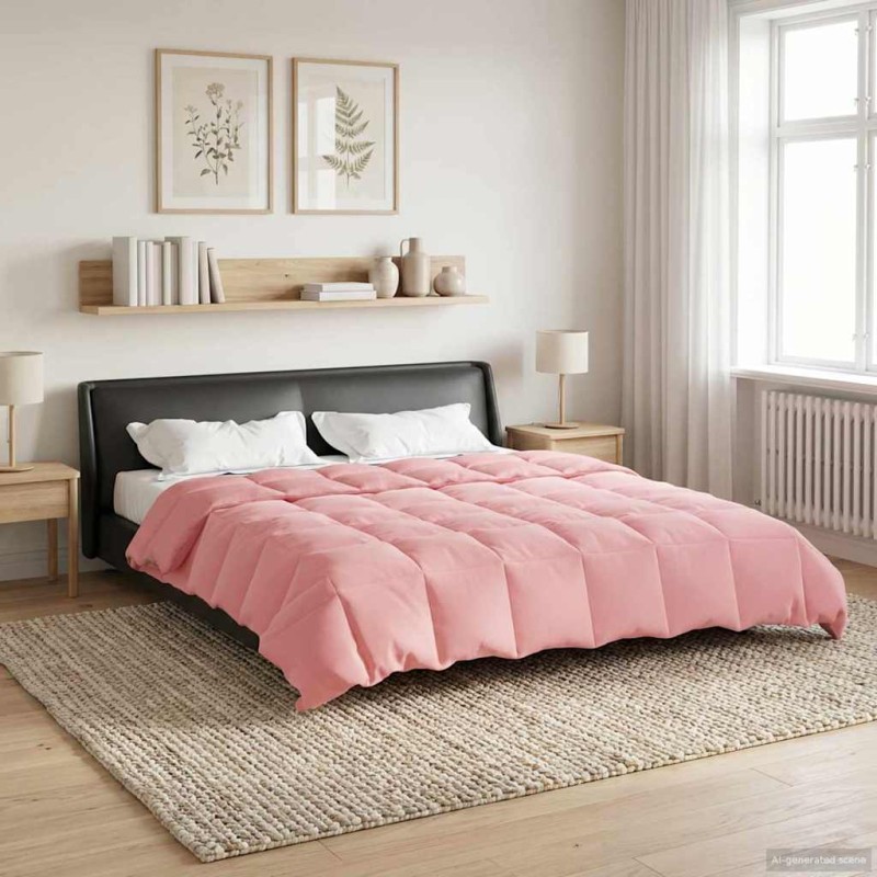vidaXL Καλοκαιρινό Παπλωματοθήκη 200 x 220 cm Καλοκαίρι Ροζ
