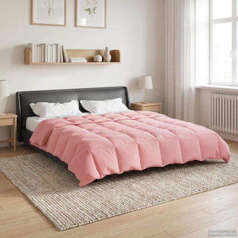 vidaXL Καλοκαιρινό Παπλωματοθήκη 220 x 240 cm Καλοκαίρι Ροζ