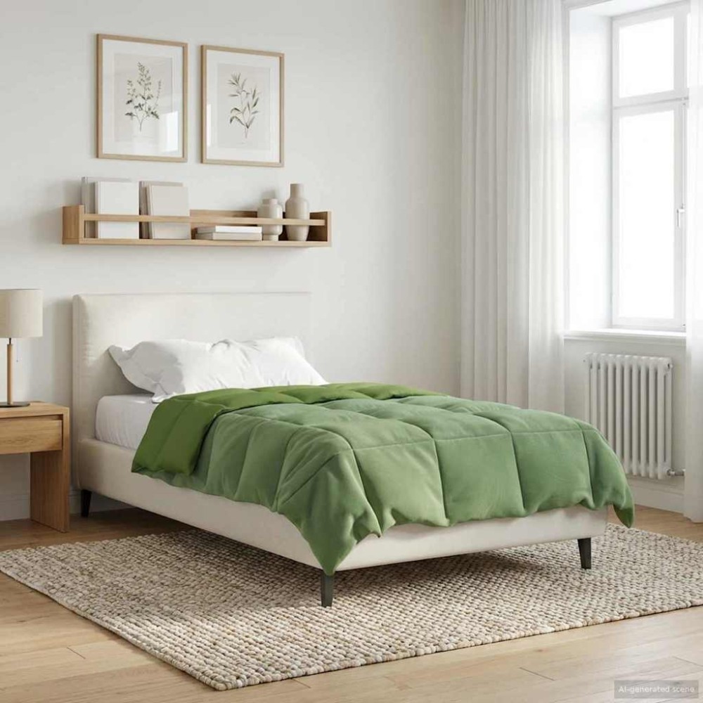 vidaXL Καλοκαιρινό Παπλωματοθήκη 135 x 200 cm Καλοκαίρι Πράσινο