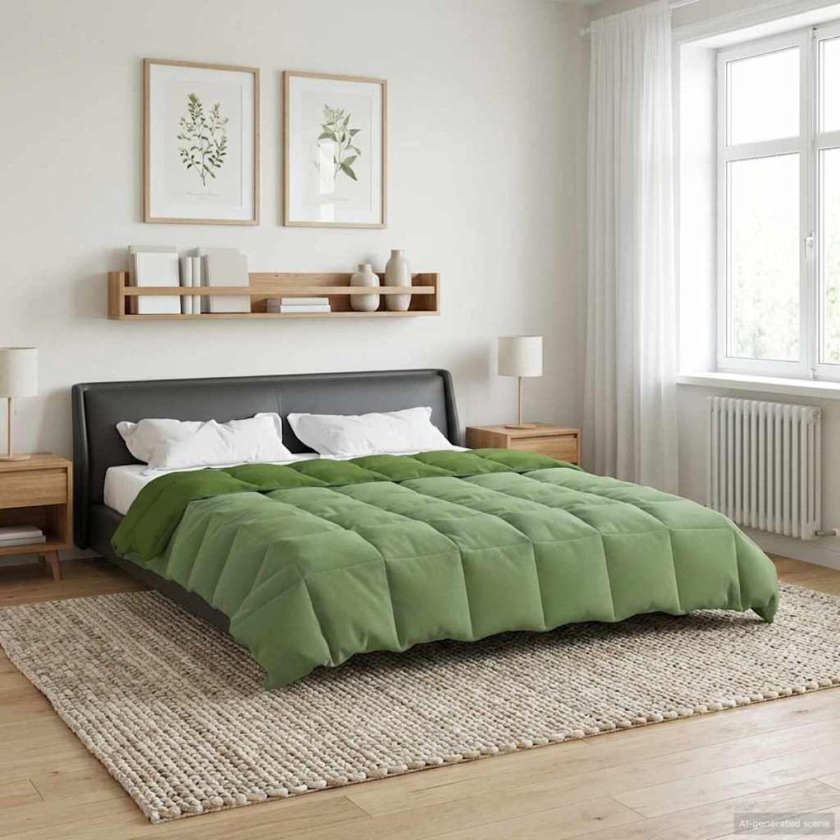 vidaXL Καλοκαιρινό Παπλωματοθήκη 200 x 200 cm Καλοκαίρι Πράσινο