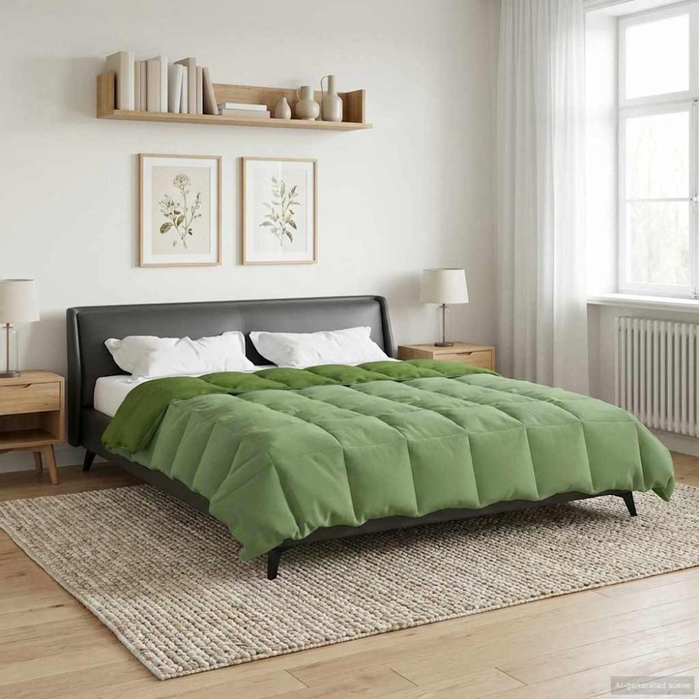 vidaXL Καλοκαιρινό Παπλωματοθήκη 200 x 240 cm Καλοκαίρι Πράσινο