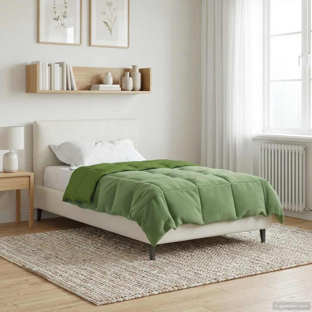 vidaXL Καλοκαιρινό Παπλωματοθήκη 140 x 220 cm Καλοκαίρι Πράσινο