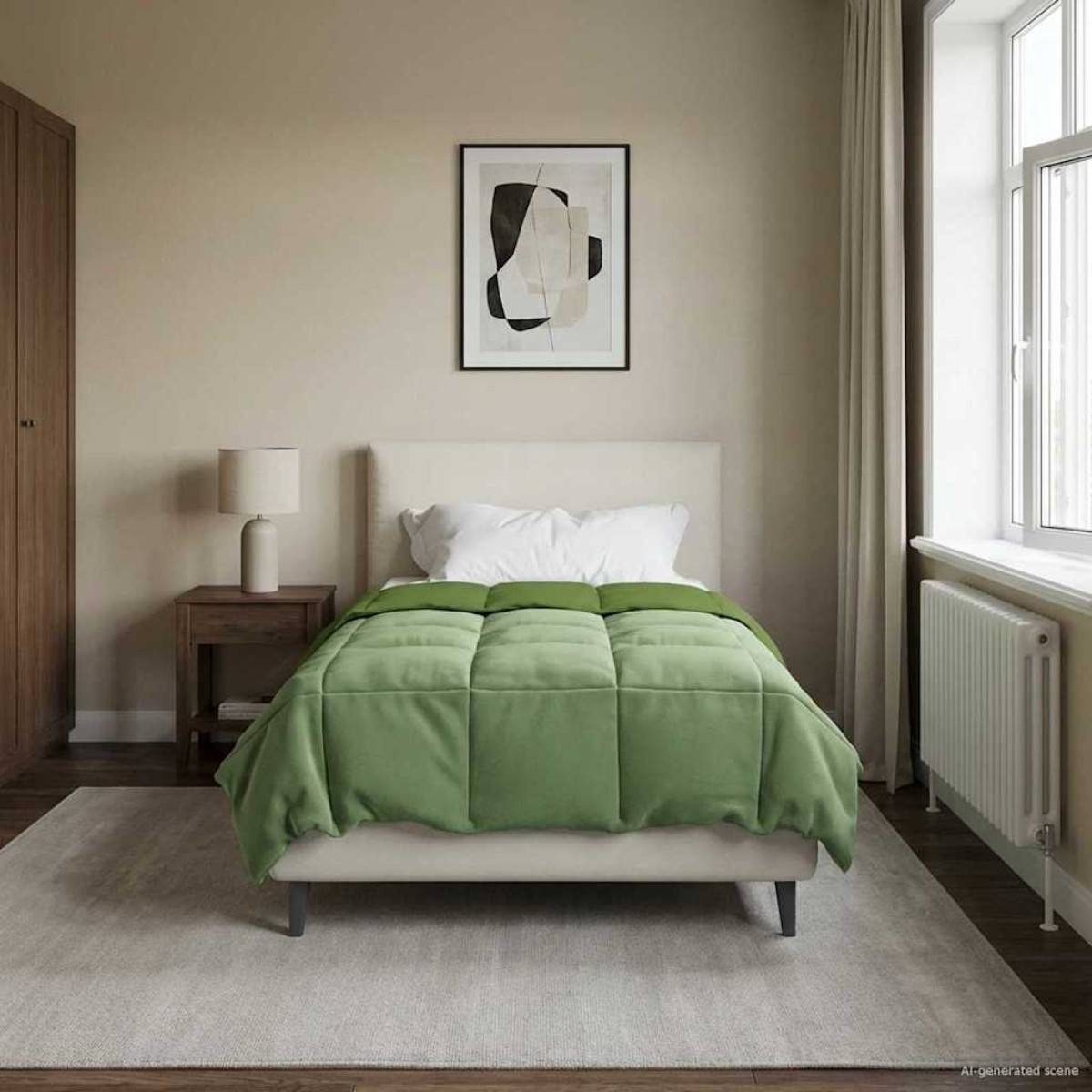 vidaXL Καλοκαιρινό Παπλωματοθήκη 140 x 220 cm Καλοκαίρι Πράσινο