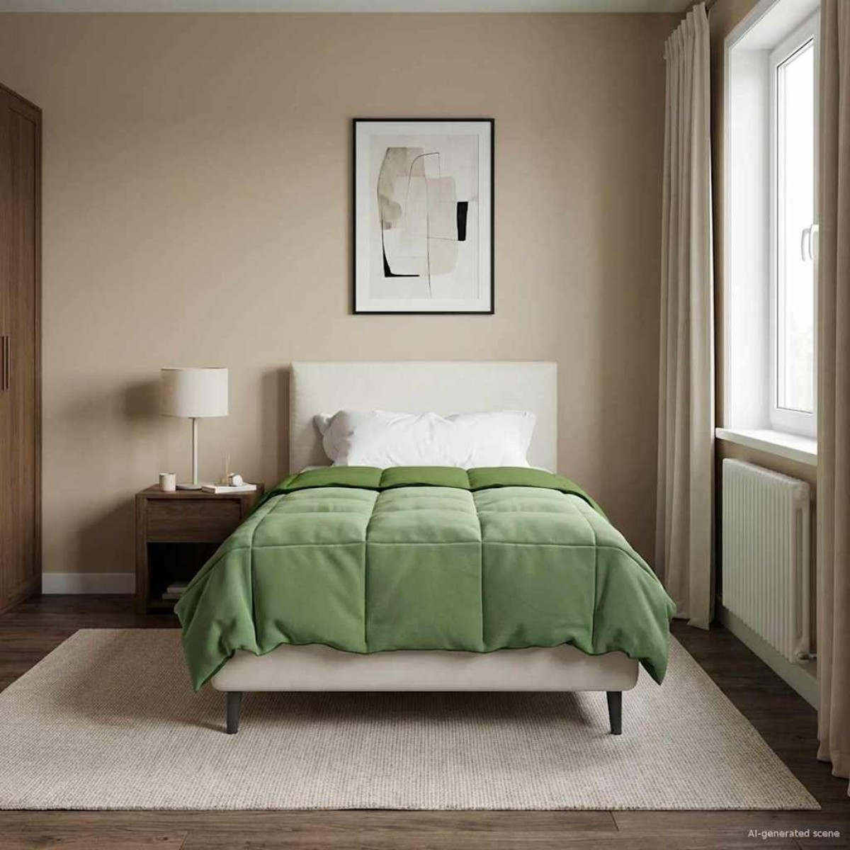 vidaXL Καλοκαιρινό Παπλωματοθήκη 155 x 220 cm Καλοκαίρι Πράσινο