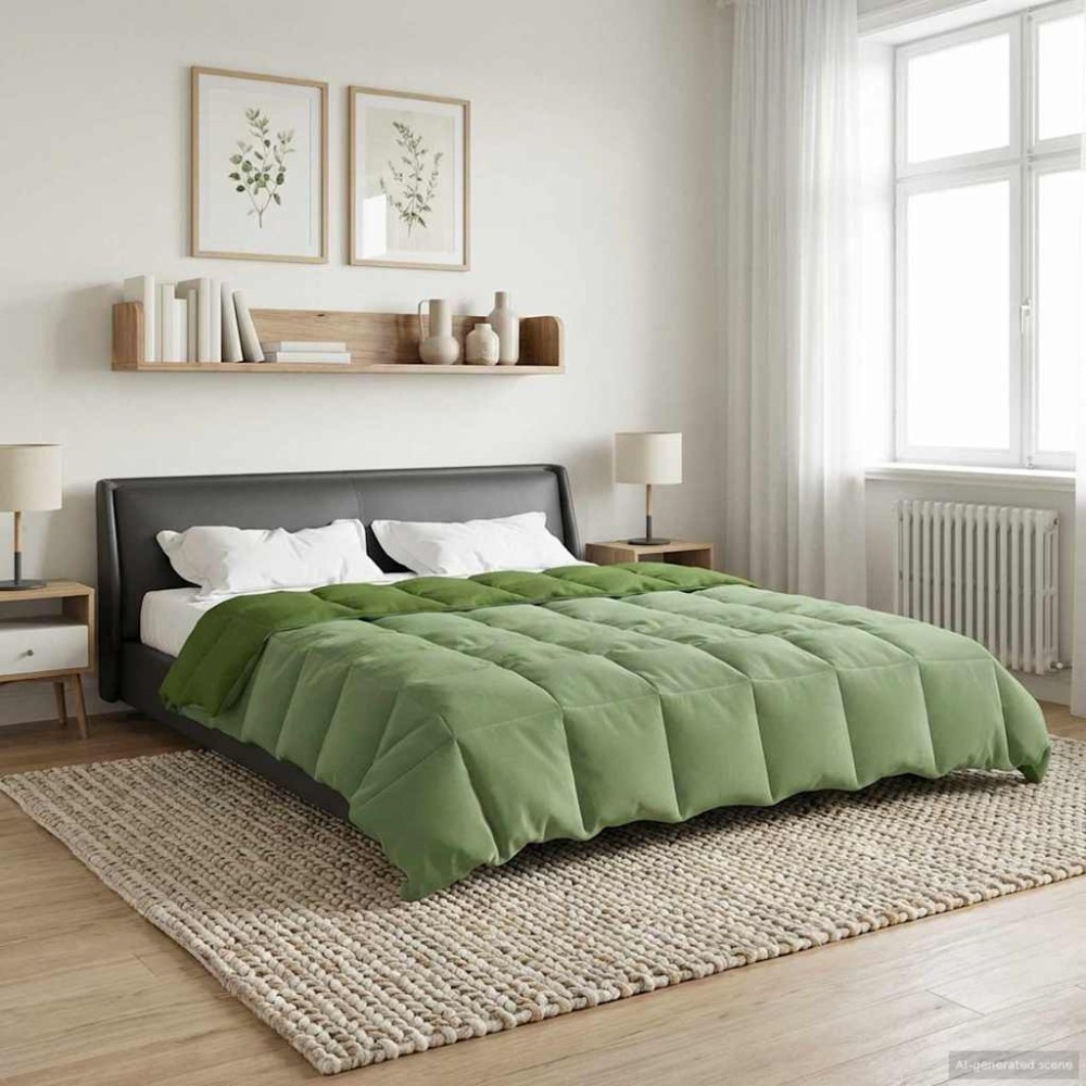 vidaXL Καλοκαιρινό Παπλωματοθήκη 240 x 260 εκ. Καλοκαίρι Πράσινο