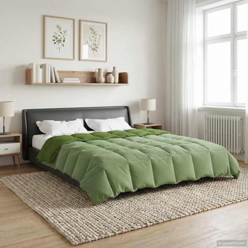 vidaXL Καλοκαιρινό Παπλωματοθήκη 240 x 260 εκ. Καλοκαίρι Πράσινο