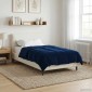 vidaXL Καλοκαιρινό Παπλωματοθήκη 140 x 220 cm Καλοκαίρι Σκούρο Μπλε