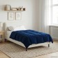 vidaXL Καλοκαιρινό Παπλωματοθήκη 155 x 220 cm Καλοκαίρι Σκούρο Μπλε