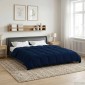 vidaXL Καλοκαιρινό Παπλωματοθήκη 200 x 220 cm Καλοκαίρι Σκούρο Μπλε