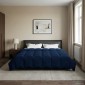 vidaXL Καλοκαιρινό Παπλωματοθήκη 200 x 220 cm Καλοκαίρι Σκούρο Μπλε