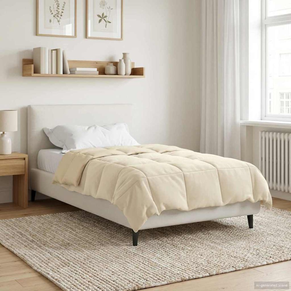vidaXL Καλοκαιρινό Παπλωματοθήκη 140 x 200 cm Καλοκαίρι Κρεμ