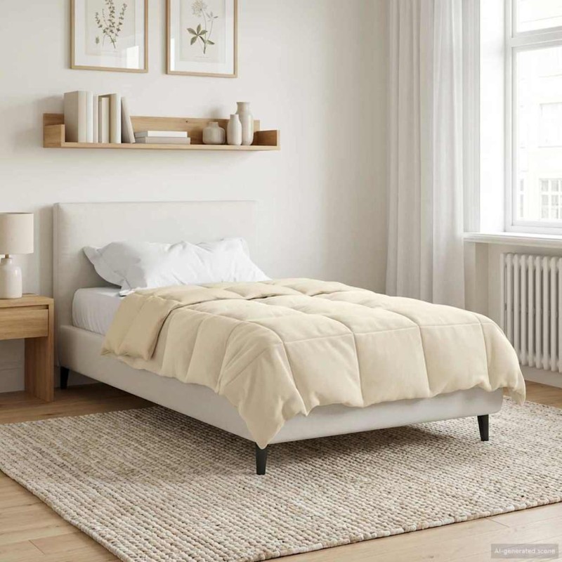 vidaXL Καλοκαιρινό Παπλωματοθήκη 140 x 200 cm Καλοκαίρι Κρεμ