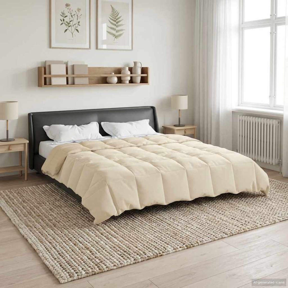 vidaXL Καλοκαιρινό Παπλωματοθήκη 200 x 200 cm Καλοκαίρι Κρεμ