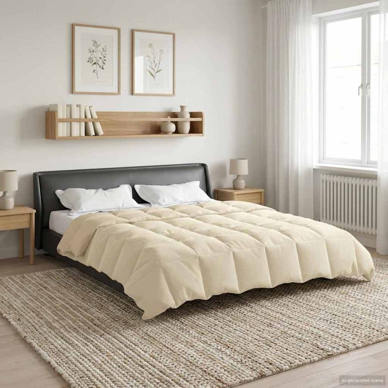 vidaXL Καλοκαιρινό Παπλωματοθήκη 200 x 240 cm Καλοκαίρι Κρεμ