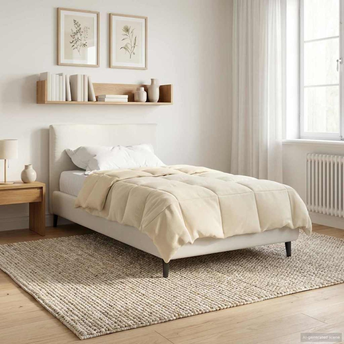 vidaXL Καλοκαιρινό Παπλωματοθήκη 140 x 220 cm Καλοκαίρι Κρεμ