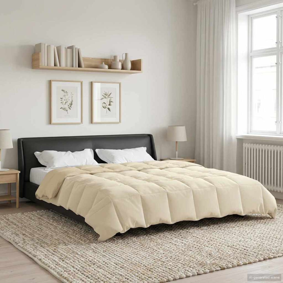 vidaXL Καλοκαιρινό Παπλωματοθήκη 200 x 220 cm Καλοκαίρι Κρεμ