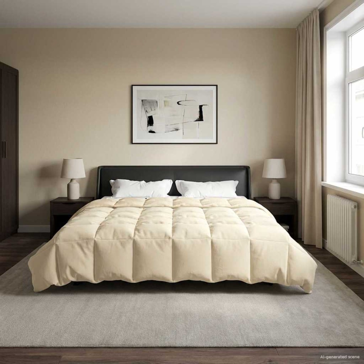 vidaXL Καλοκαιρινό Παπλωματοθήκη 200 x 220 cm Καλοκαίρι Κρεμ