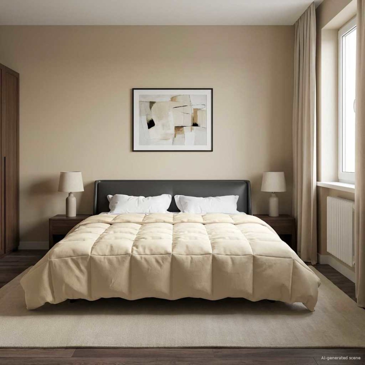 vidaXL Καλοκαιρινό Παπλωματοθήκη 220 x 240 cm Καλοκαίρι Κρεμ