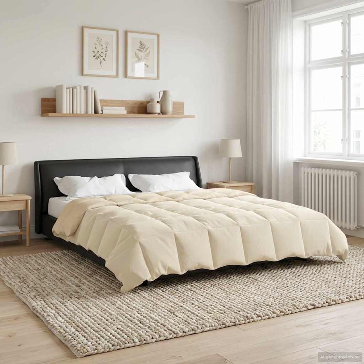 vidaXL Καλοκαιρινό Παπλωματοθήκη 240 x 260 εκ. Καλοκαίρι Κρεμ