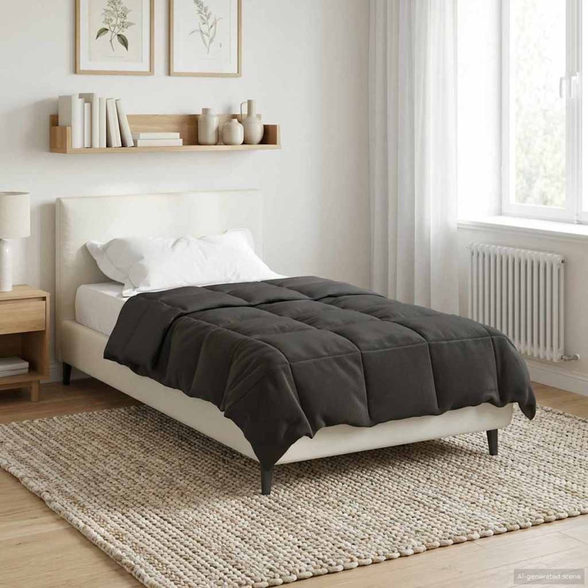 vidaXL Κουβέρτα ολόκληρου του χρόνου 140 x 200 cm 4 Εποχές Ανθρακί
