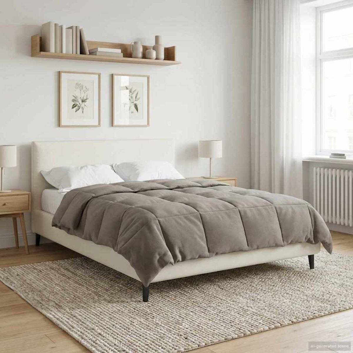 vidaXL Κουβέρτα ολόκληρου του χρόνου 155 x 200 εκ. 4 Εποχές Ανθρακί