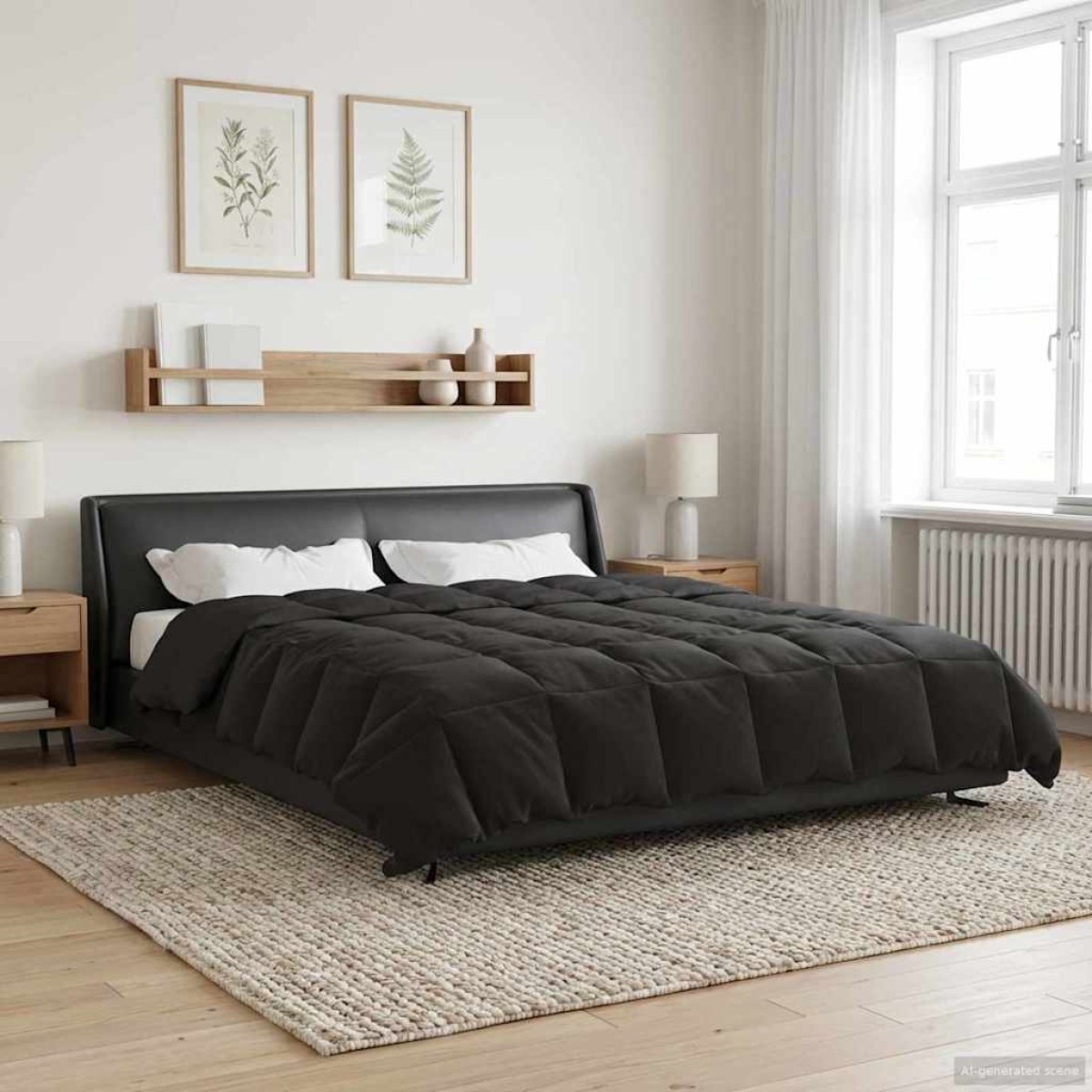 vidaXL Κουβέρτα ολόκληρου του χρόνου 200 x 200 cm 4 Εποχές Ανθρακί